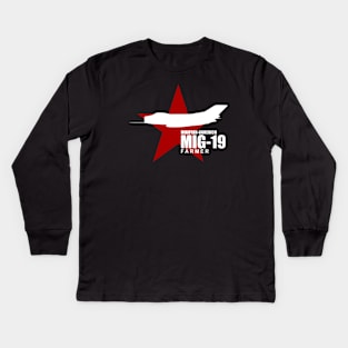 Mig-19 Farmer Kids Long Sleeve T-Shirt